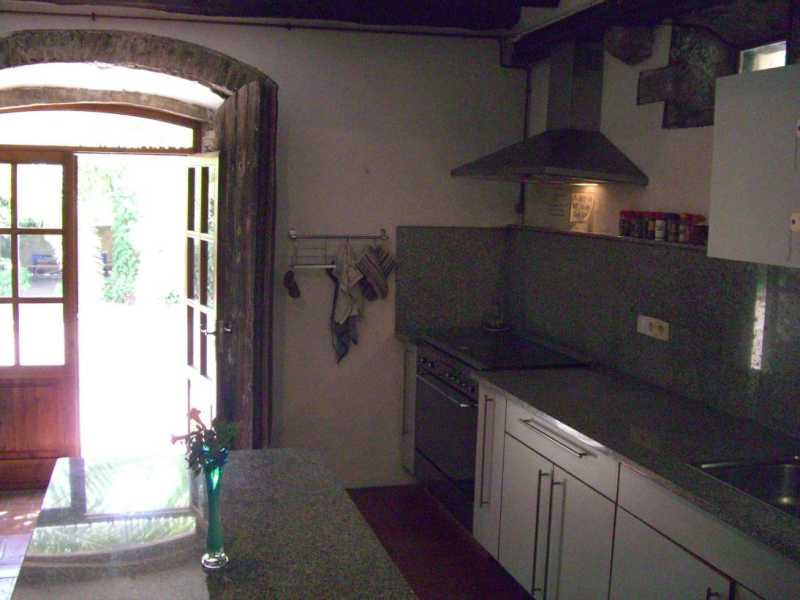 the kitchen