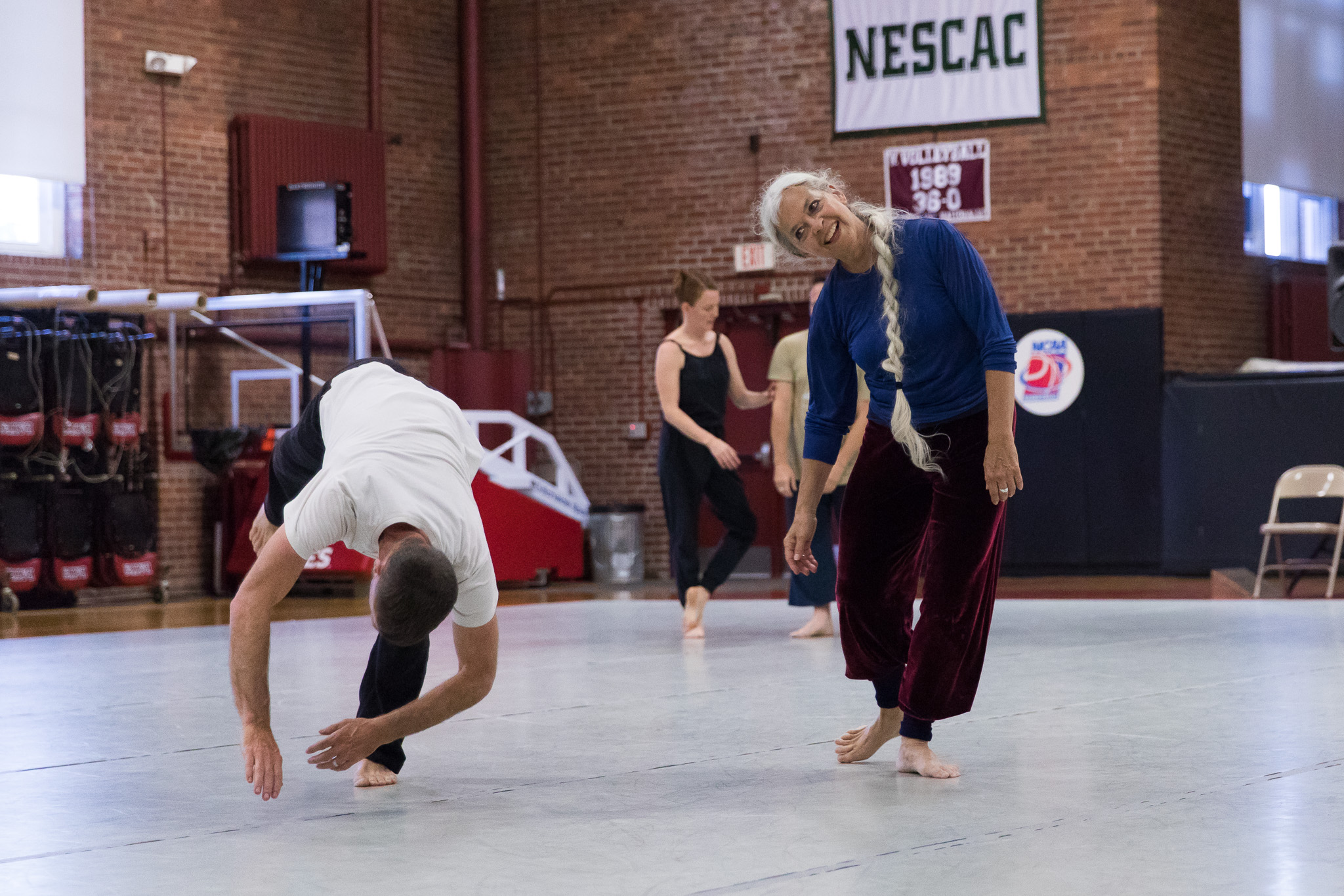 Nancy Stark Smith and Chris Aiken at Bates Dance Festival, Lewiston, Maine, July 2017.
photo � Jonathan Hsu